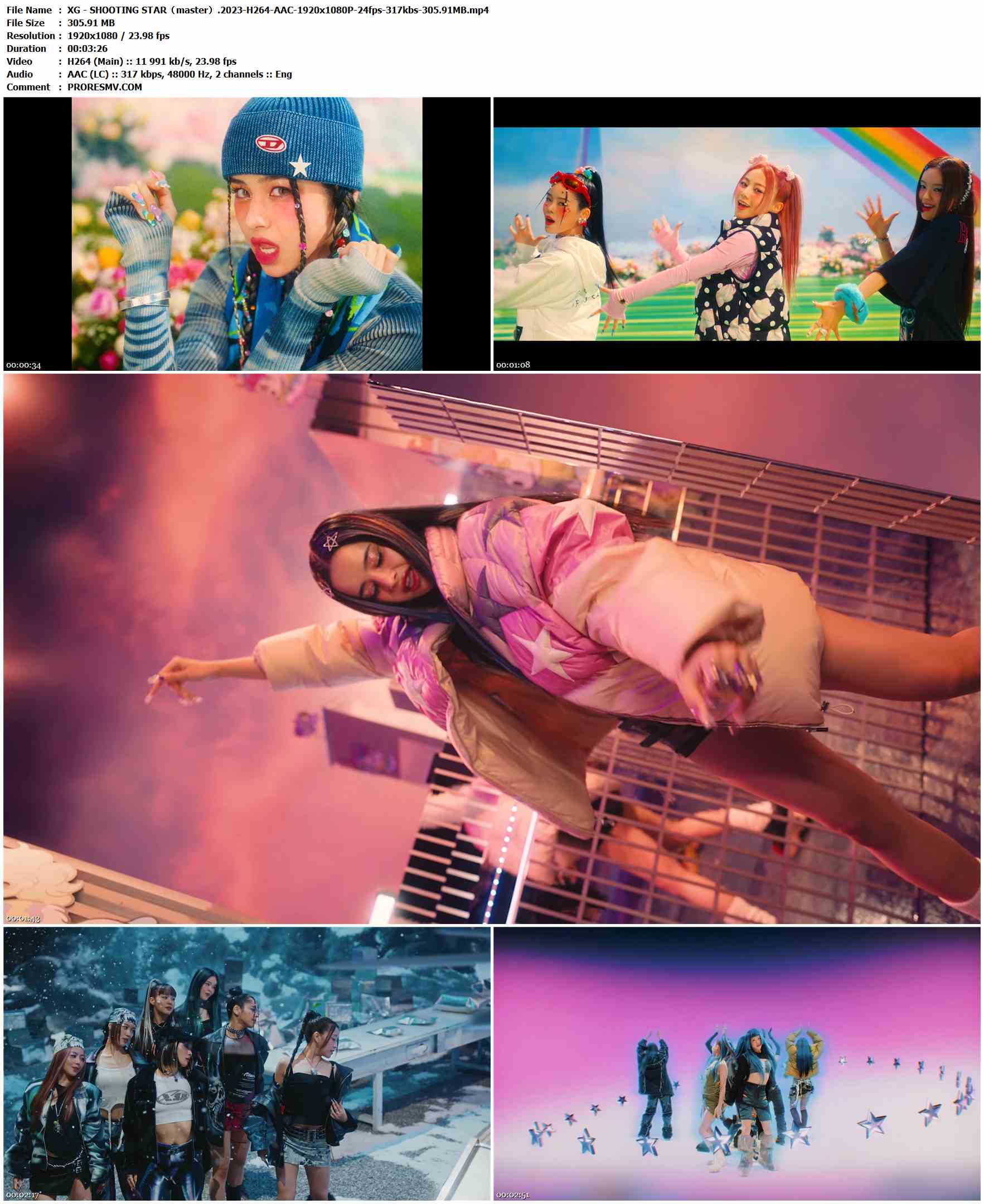 XG - SHOOTING STAR（master）.2023-H264-AAC-1920x1080P-24fps-317kbs-305.91MB官方MV_高清MV